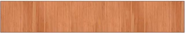 Berkfield Home Rectangular Bamboo Rug in Brown, W/D: 70 x 400 cm – 1