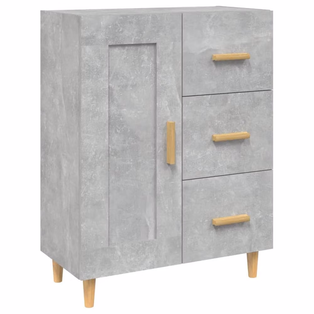 Berkfield Home Sideboard in Concrete Grey, W/D/H: 69.5 x 34 x 90 cm – 2