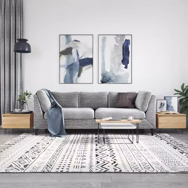 Berkfield Home Set of 2 Sonoma Oak Coffee Tables in Brown, W/D/H: 50 x 46 x 35 cm