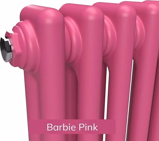 Lux Heat Vertical Coloured Column Radiator in Barbie Pink, H 150 cm x W 47 cm