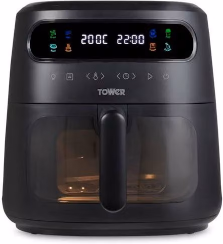 Tower Vortx Vizion 7.5L Hot Air Fryer with Digital Display, 1900W, Black – 1