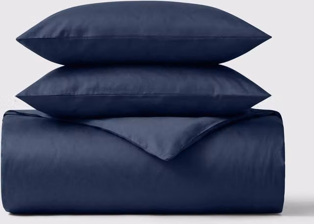 Bedable 100% Cotton Sateen Duvet Cover Set in Blue, Super King Size, W/D/H: 200 x 200 cm – 4