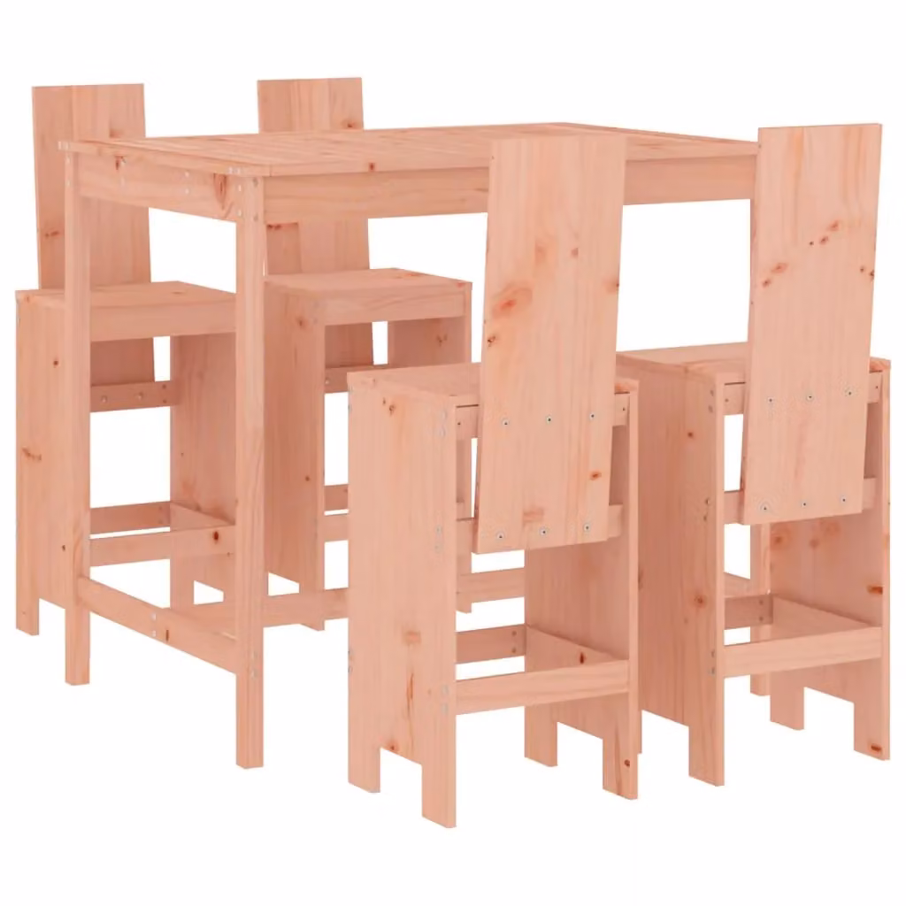 Berkfield Home 5 Piece Garden Bar Set in Brown Solid Douglas Wood – 2