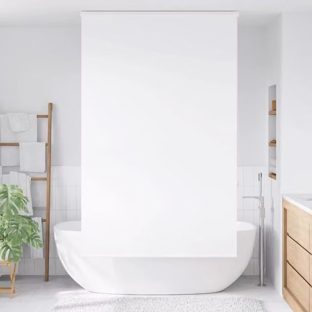 Berkfield Home Opaque Shower Roller Blind with Cassette, White, W/H: 140 x 240 cm