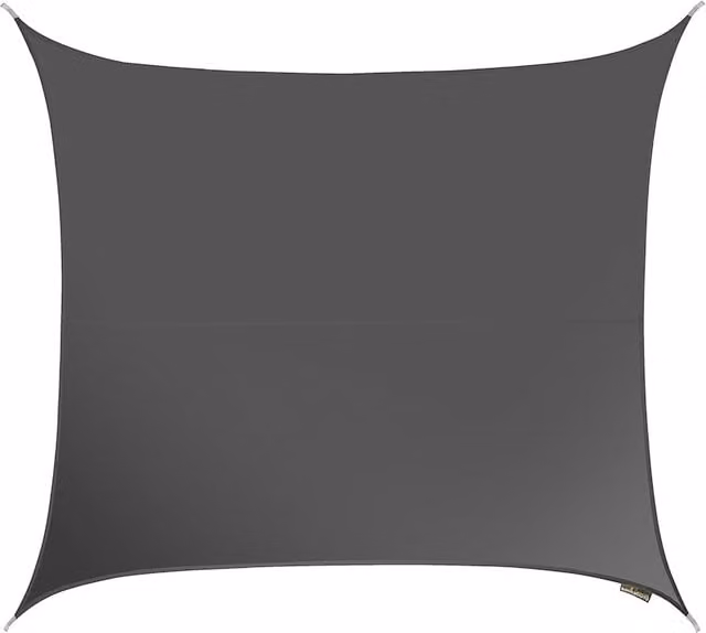 Kookaburra Square Water Resistant Sun Shade Sail, Charcoal, W/D: 360 x 360 cm, UPF 30