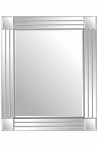 MirrorOutlet Silver Antique Square Wall Mirror, W: 68 cm, H: 58 cm