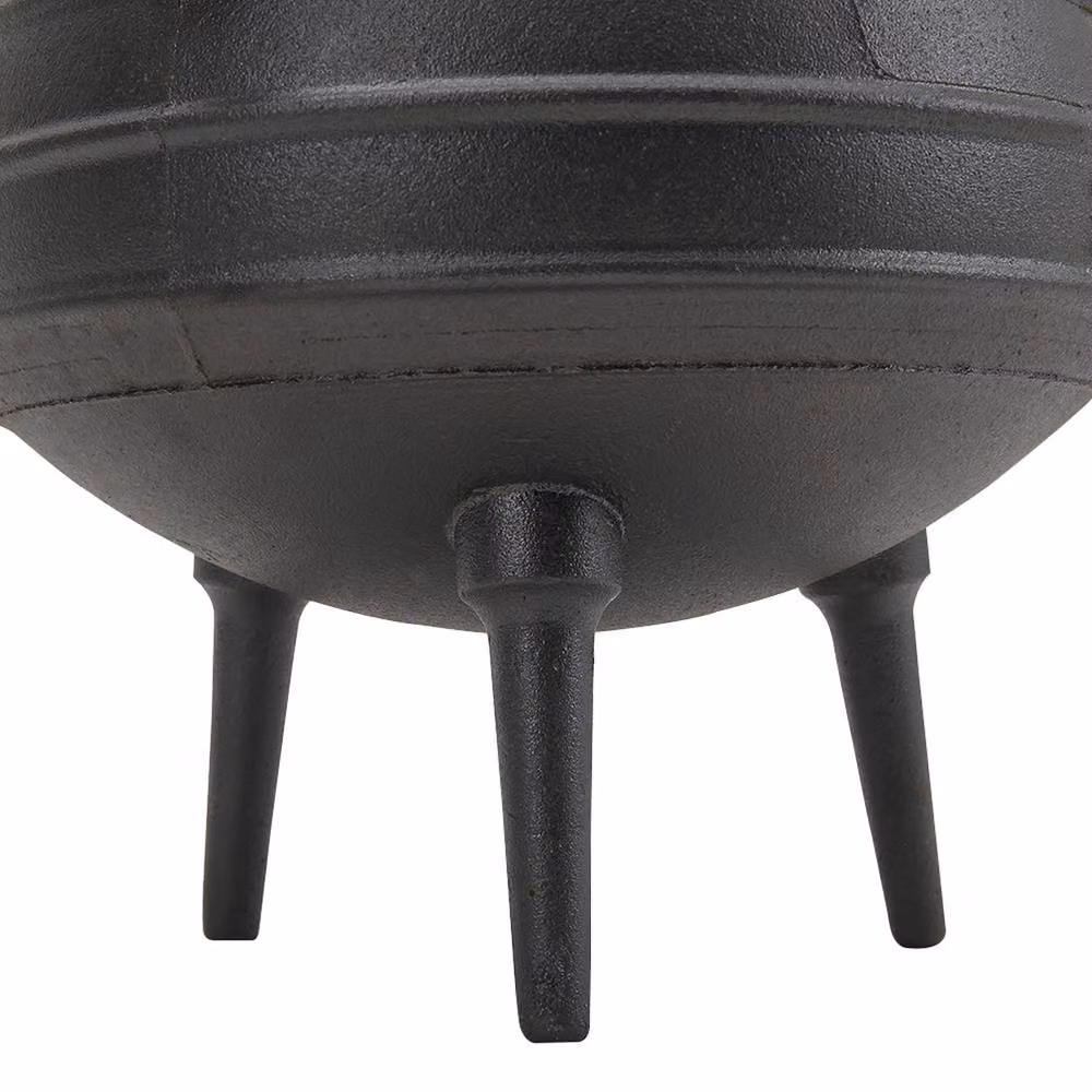 Garden Sanctuary 6L Black Cast Iron Casserole Cauldron with Glass Lid – 4