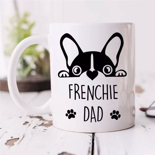 60 Second Makeover Frenchie Dad Ceramic Mug in White – 1