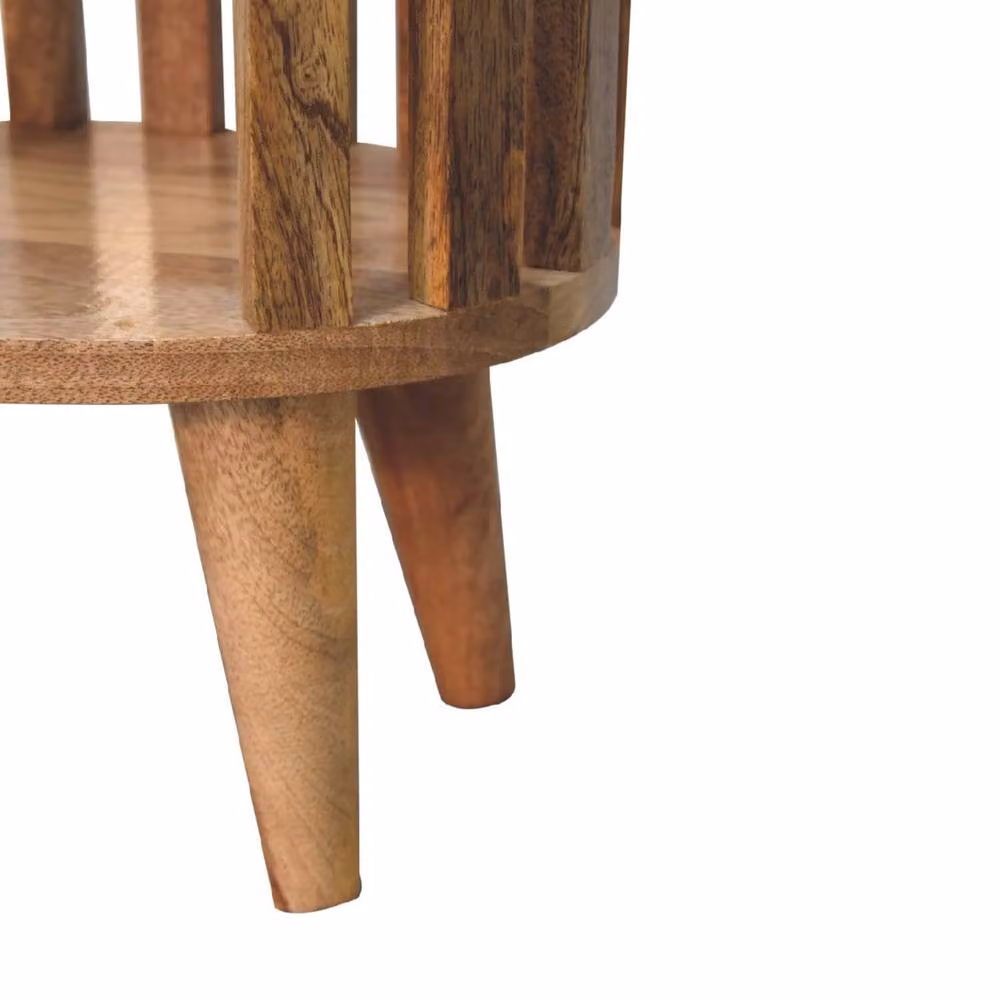 Wyld Haus Kaiula Mango Wood Bedside Table with Single Shelf, Brown, W/D/H: 40 x 36 x 26 cm – 6