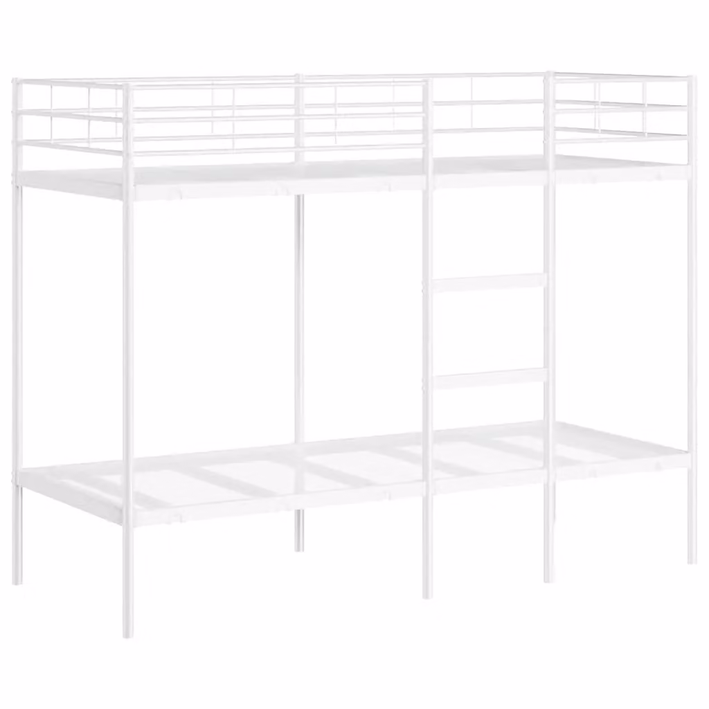 Berkfield Home Metal Bunk Bed in White, W/D/H: 80 x 200 cm – 2