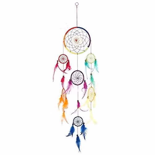 Something Different Multicolour Ethnic Hanging Dreamcatcher, W: 90 cm