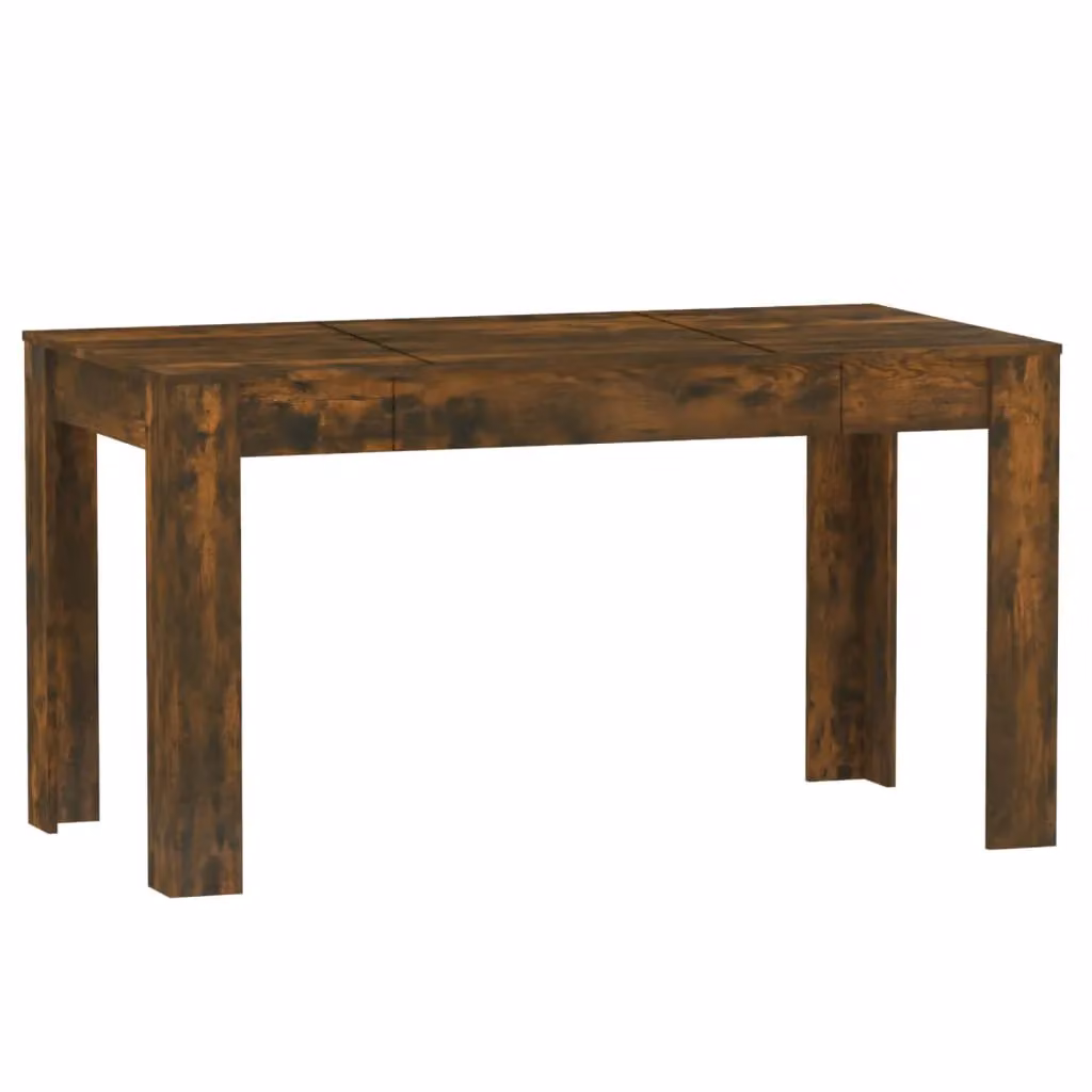 Berkfield Home Rectangular Dining Table in Smoked Oak Brown, W/D/H: 140 x 74.5 x 76 cm – 2
