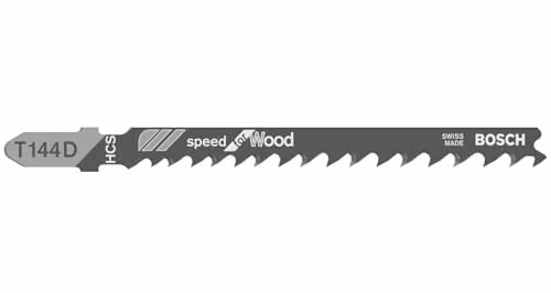 Bosch Professional Speed for Wood Jigsaw Blade, Blue, H x W x D: 13.9 x 17.6 x 0.2 cm