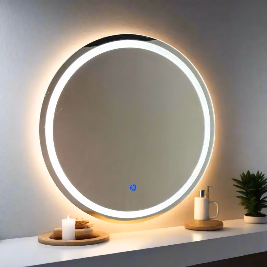 CGC Lighting Aurelia Round LED Mirror Light in Silver with 3 CCT Switch, Diameter: 60 cm – 2