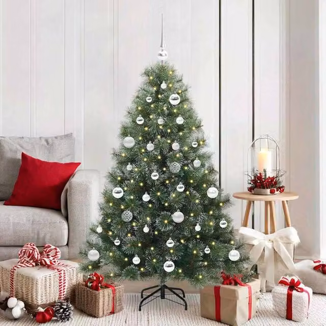 Berkfield Home Artificial Green Christmas Tree with 150 LEDs, Height: 150 cm