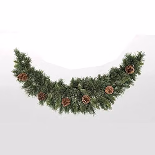 Snowtime Deluxe Princess Green Christmas Garland Swag, 90 cm