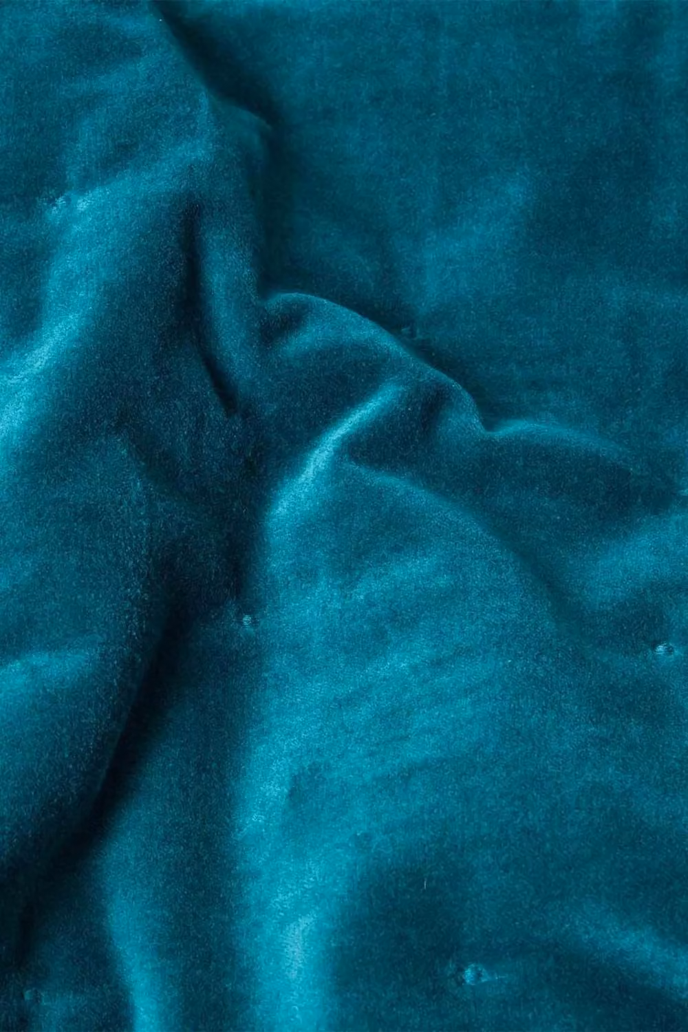 Homescapes Velvet Quilted Cotton Throw in Green, W/D/H: 125 x 150 cm – 2