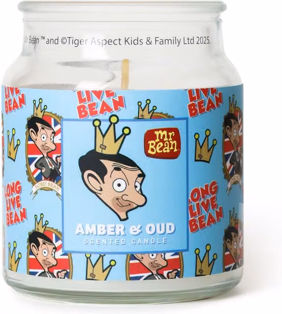Mr Bean Amber & Oud Scented Candle, Blue, 140g