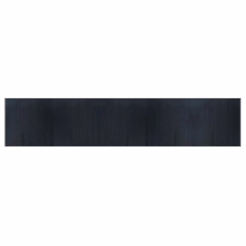 Berkfield Home Rectangular Bamboo Rug in Grey, W/D/H: 100 x 500 cm – 2
