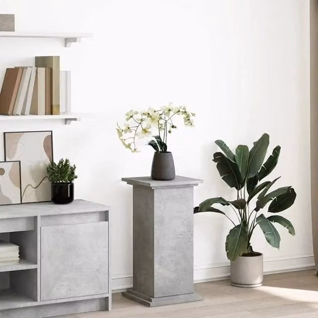 EONLION Grey Minimalist Display Stand with Storage – 1