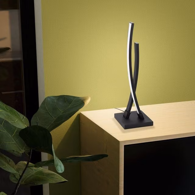 Eglo Alboraya Black Steel LED Table Light with Warm White Light, Black