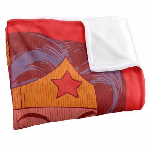 LOGOVISION DC Originals Wonder Woman Silky Touch Super Soft Fleece Throw Blanket, Multicolour, W/D/H: 127.0 x 152.4 x 1.0 cm – 2