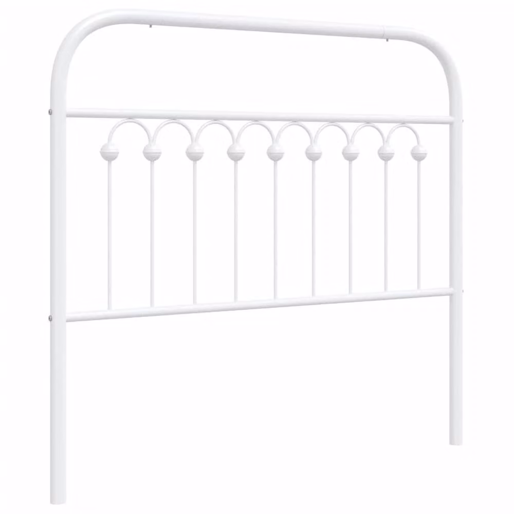 Berkfield Home Metal Headboard in White – 2