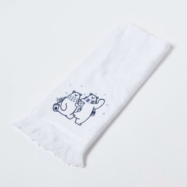 Homescapes Highly Absorbent Cotton Graphic Tea Towel in White