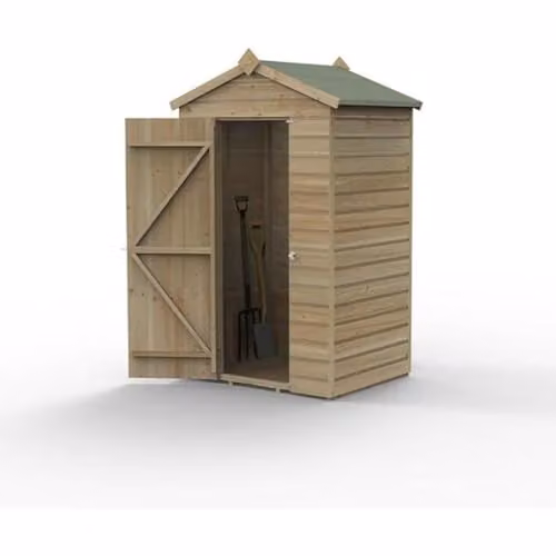 Forest Garden Brown Apex Wooden Shed with Shiplap Floor