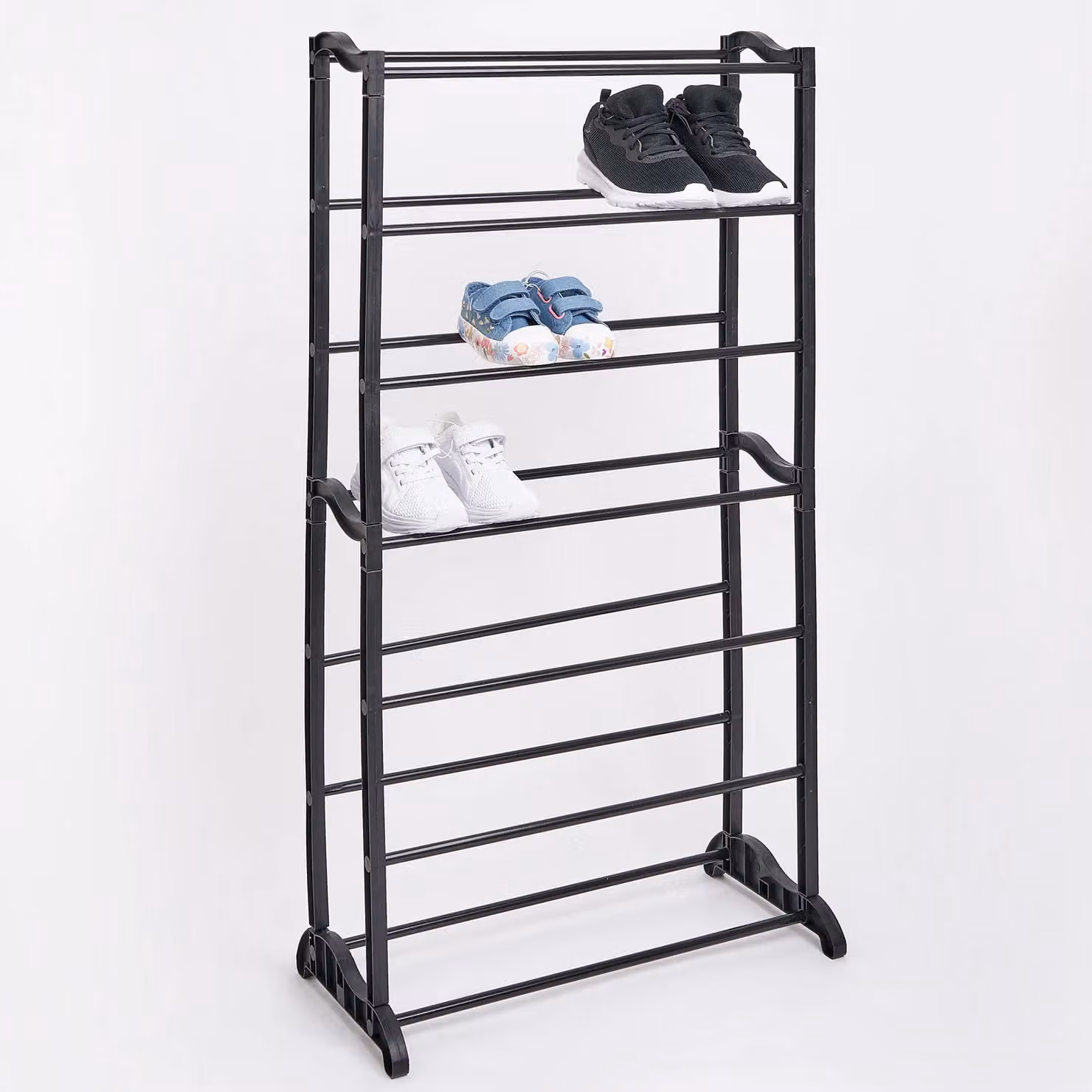 OHS Multi Level Black Shoe Storage Organiser Shelving Rack – 2