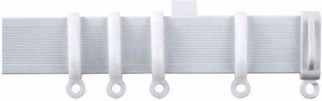 New Edge Blinds White Aluminium Curtain Track, Width: 95 cm, Height: 210 cm
