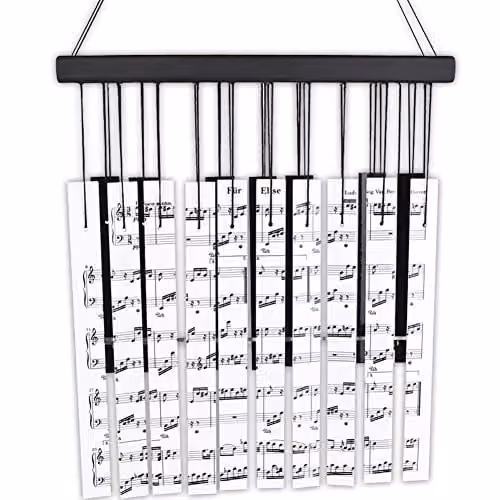 Woodstock Chimes Fur Elise Piano Wind Chime in Multicolour and White