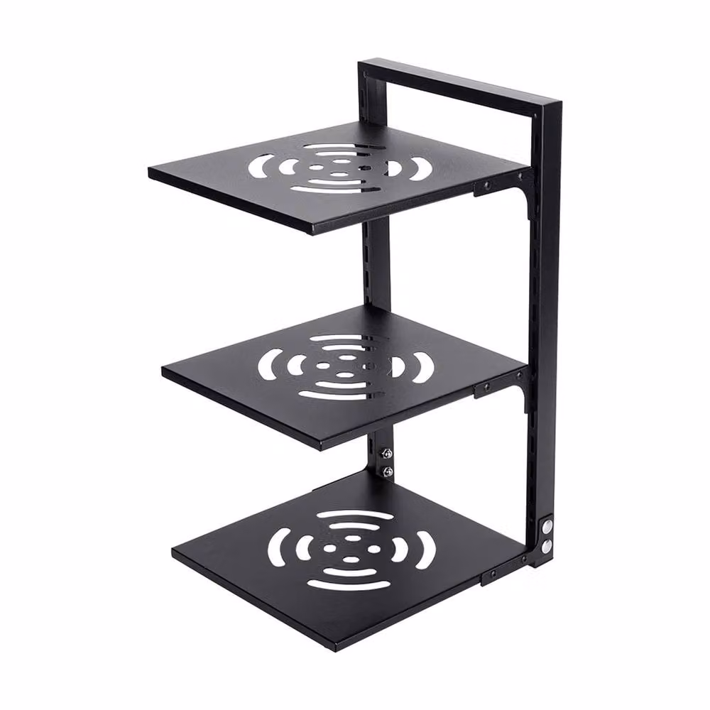 Garden Sanctuary 3-Tier Adjustable Metal Kitchen Pot Rack Organizer, Black, W: 43.0 cm, D: 27.0 cm – 2