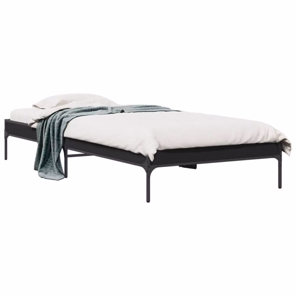 Berkfield Home Durable Bed Frame in Black, W/D/H: 100 x 200 cm – 3
