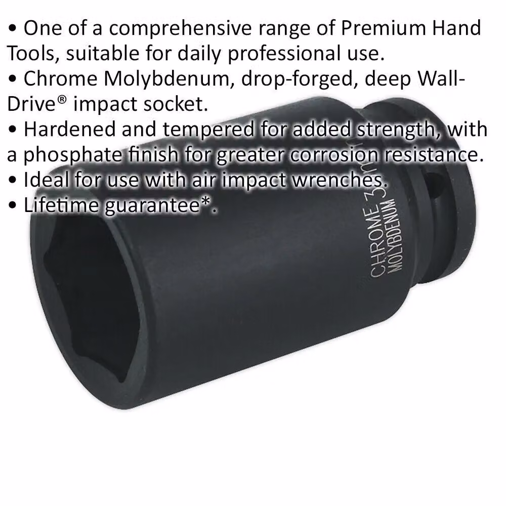 Loops 36mm Forged Deep Impact Socket 3/4 Inch Sq Drive Chromoly Wrench Socket Black – 2