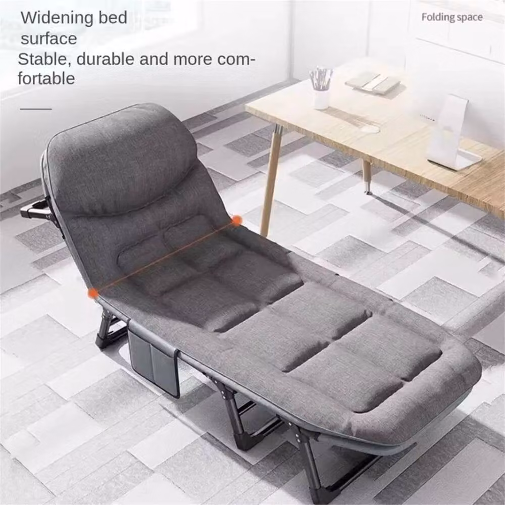 Havendro Heavy Duty Single Foldable Bed with Mattress, Grey, W: 55 cm, H: 170 cm – 4