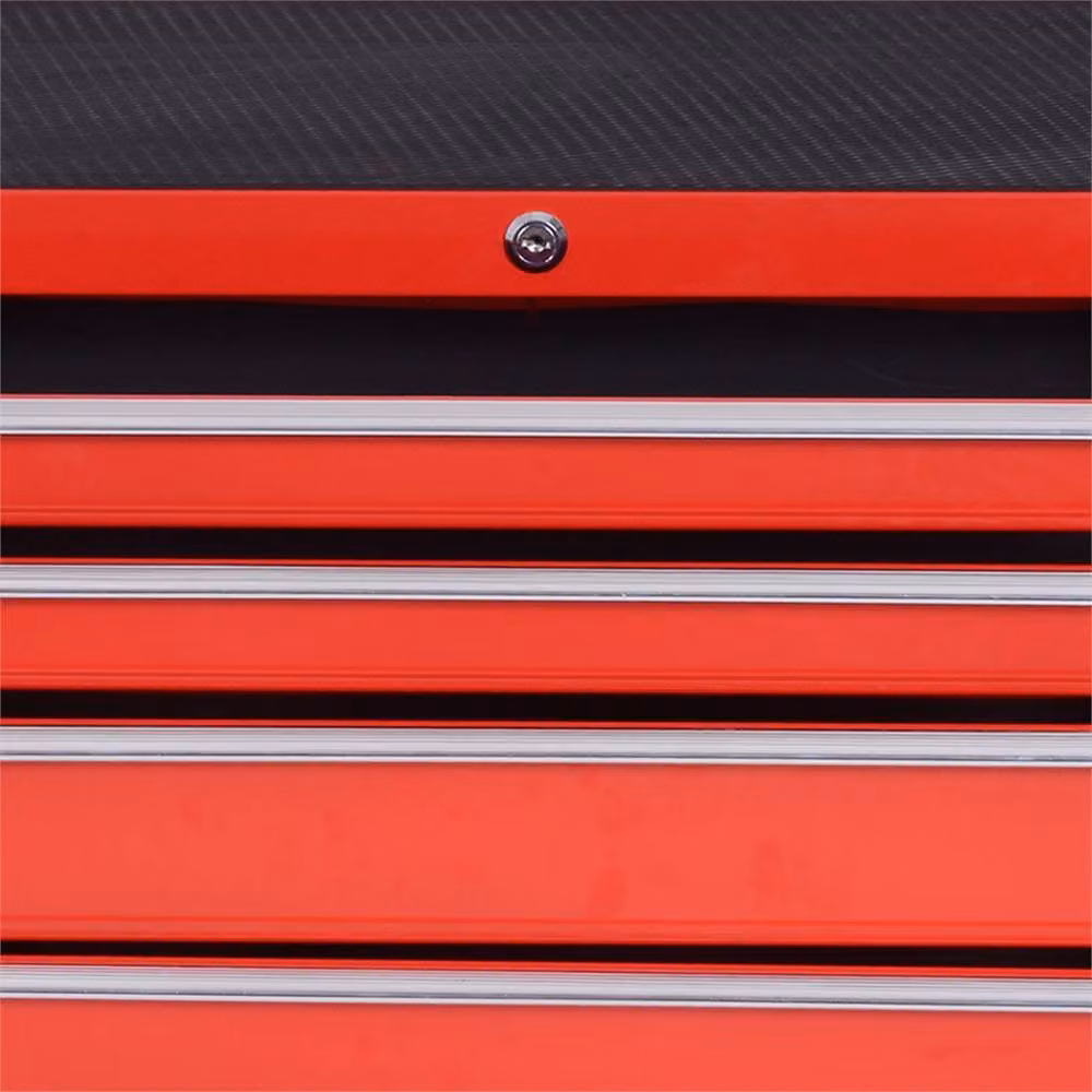 NESTLUNE Red Roller Tool Cabinet with 7 Drawers, W: 100 cm, D: 15 cm, H: 15 cm – 6