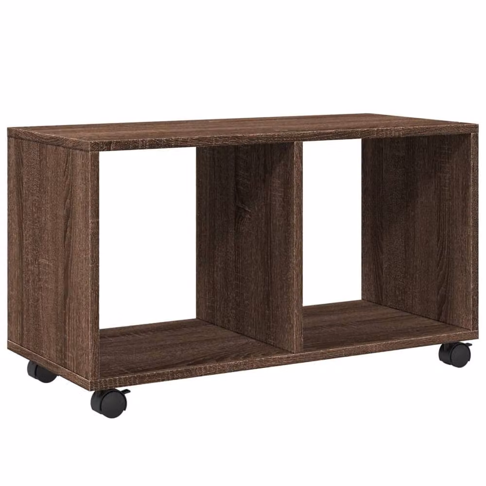 vidaXL Berkfield Home Rolling Cabinet in Brown Oak, W/D/H: 72 x 33 x 42.5 cm – 3