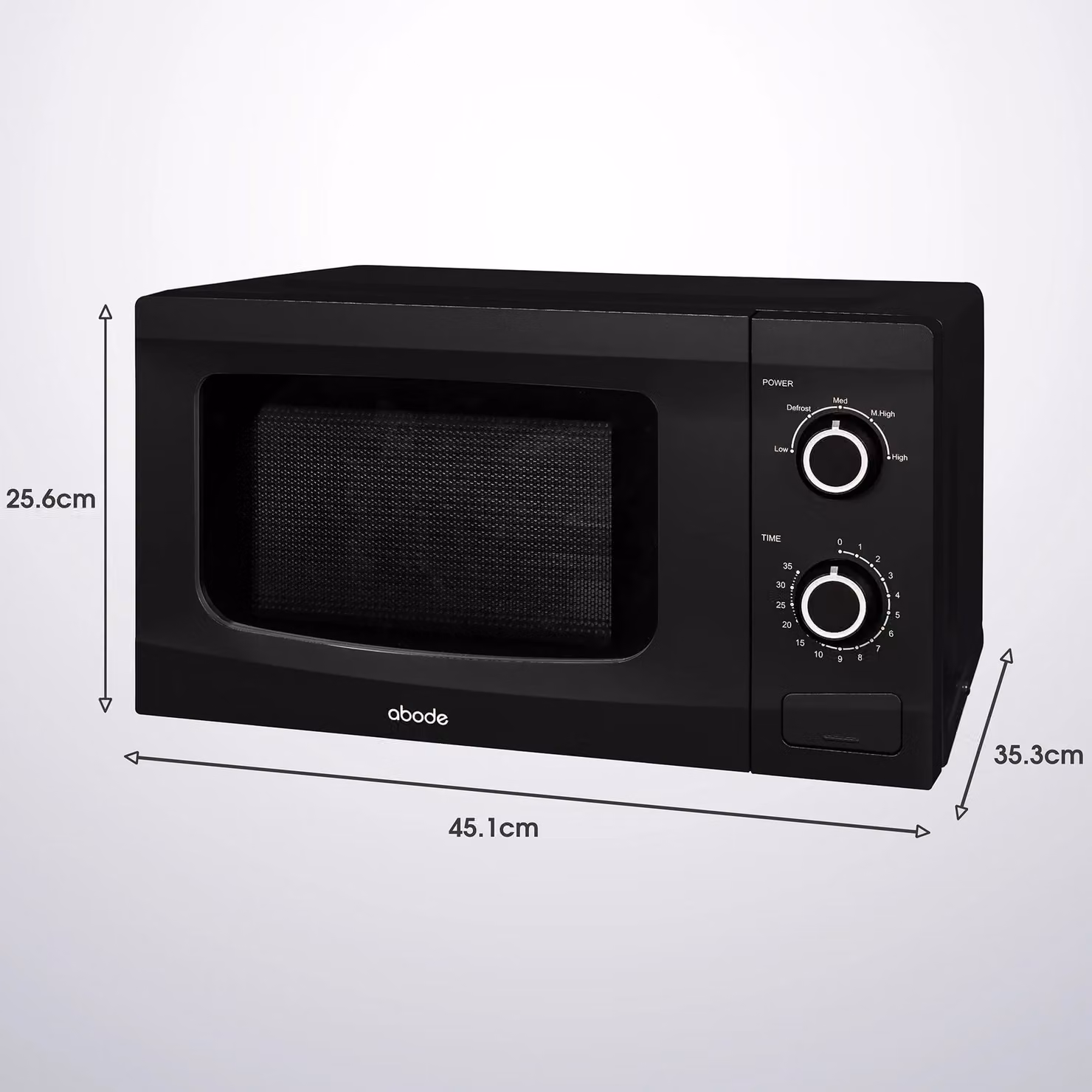 Abode AMM2001-M 20 Litre 700W Manual Solo Microwave in Black – 2