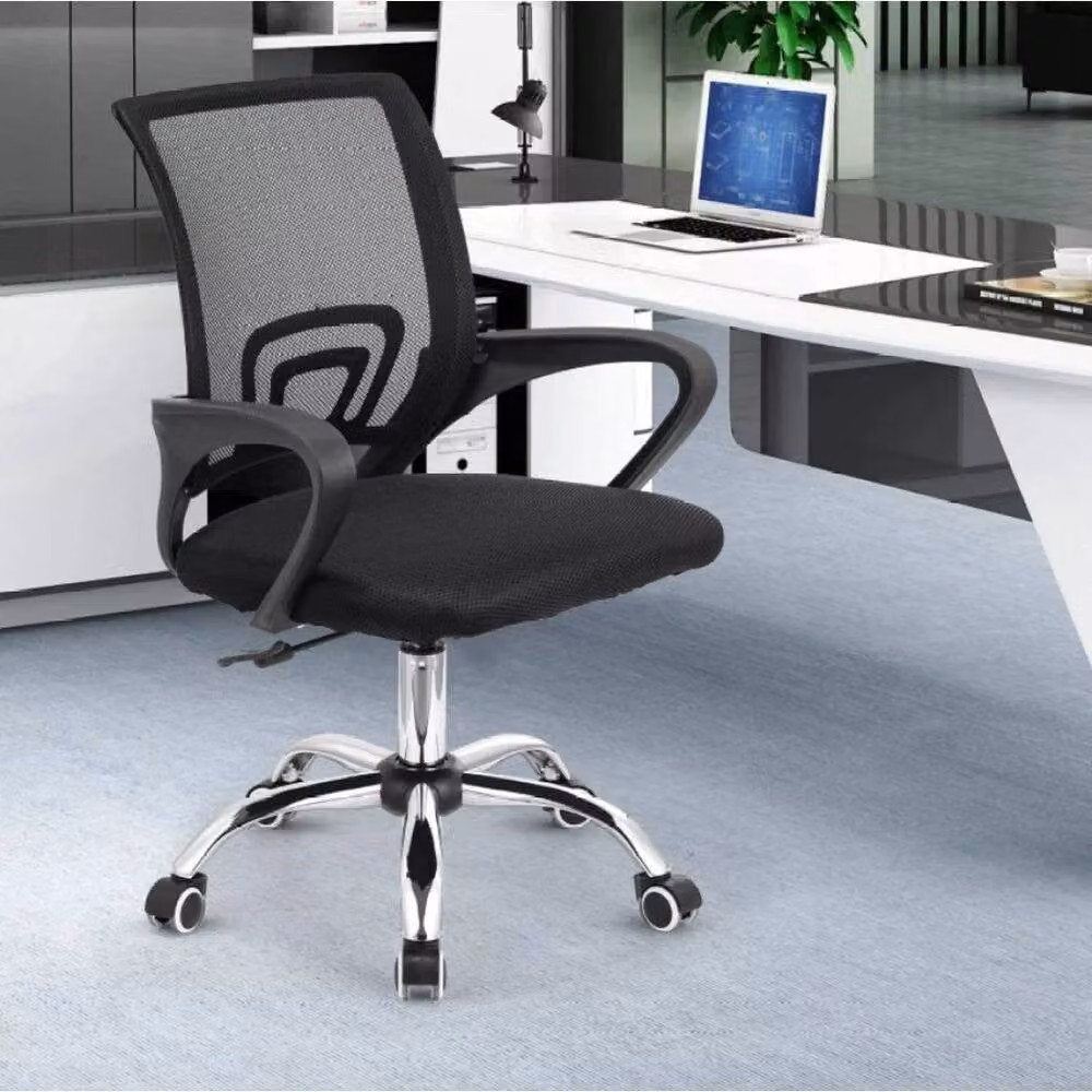FORGEVIO Black Ergonomic Mesh Office Chair with Armrests – 2
