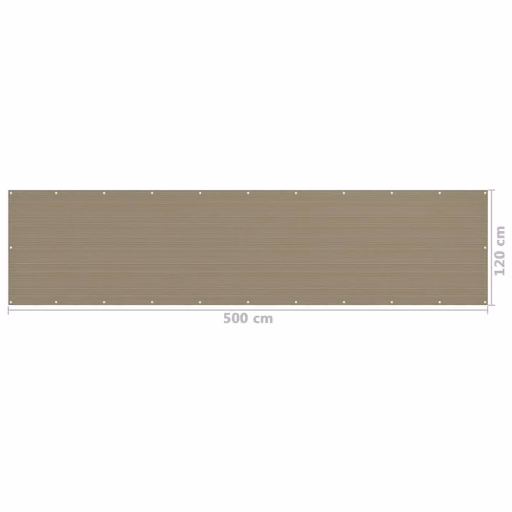 Berkfield Home Balcony Screen in Beige, W: 120 cm, L: 500 cm – 2