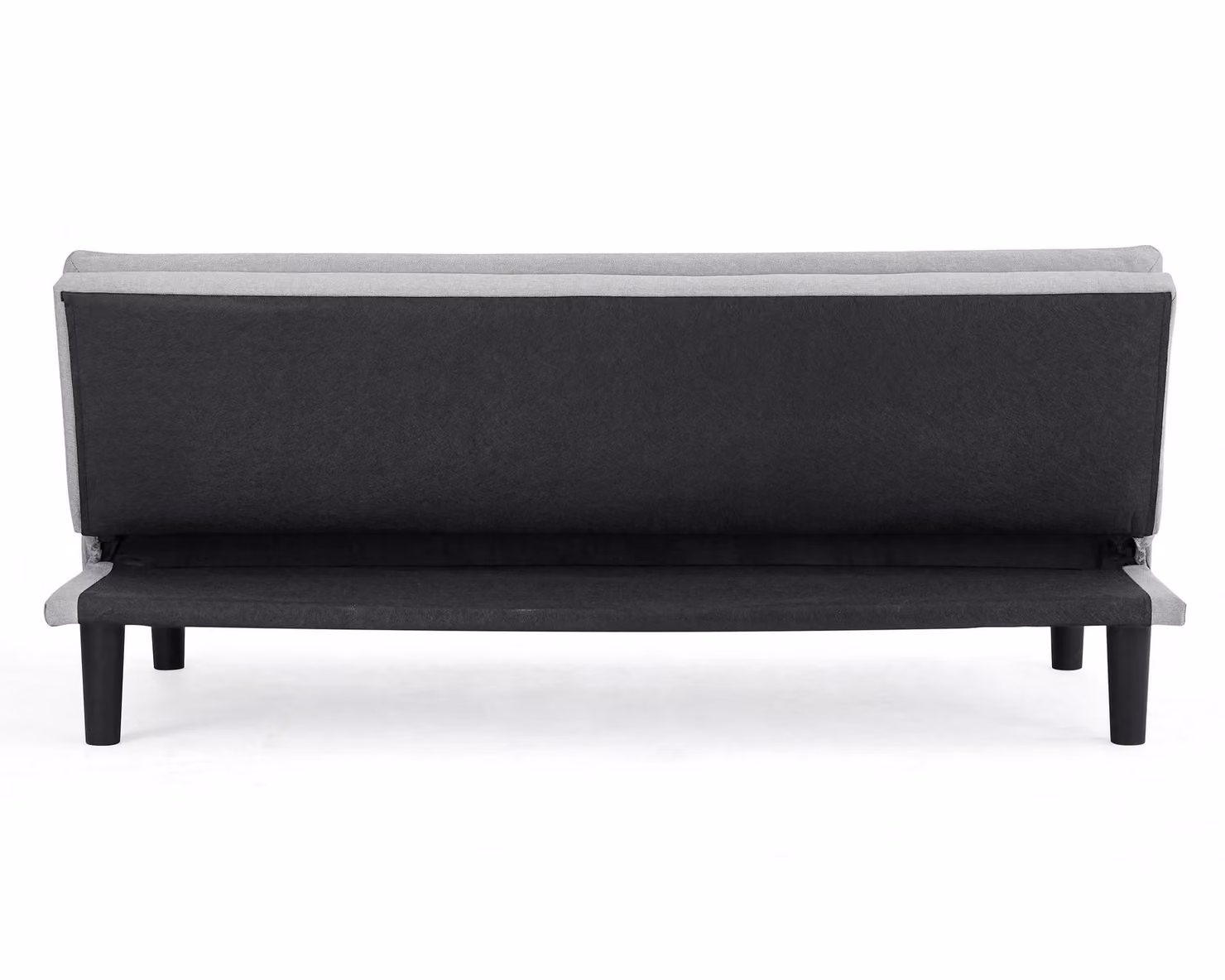 Home Detail Pearse Fabric Sofa Bed with Ribbed Detail and Black Legs in Light Grey, 140 x 190 cm – 3
