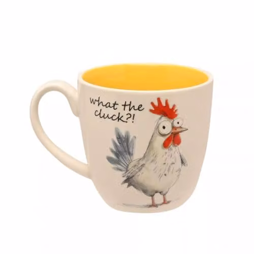 Widdop and Co What the Cluck Funny Chicken Ceramic Mug, Multicolour, 300ml – 1