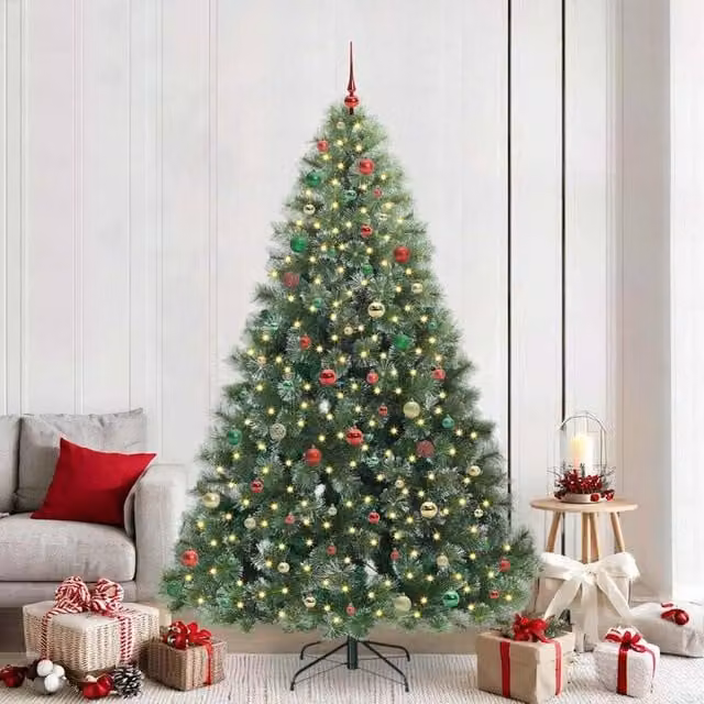 Berkfield Home Artificial Green Christmas Tree with 300 LEDs, Height: 210 cm