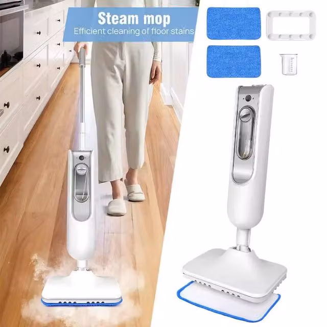 KORVIXA 1500W Steam Mop Floor Cleaner in White