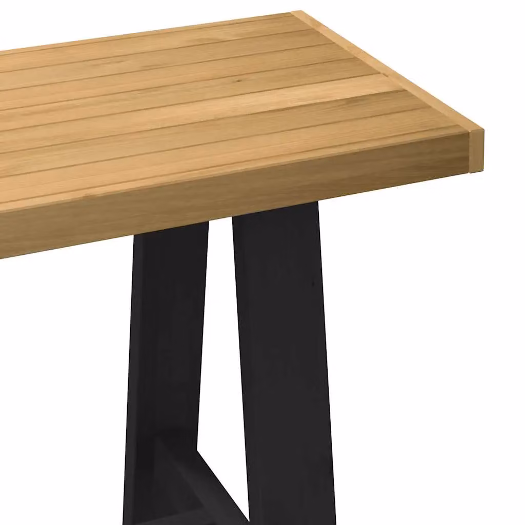 Berkfield NOAIN Writing Desk in Brown Solid Wood Pine with A-Shaped Legs W/D/H: 120 x 50 x 75 cm – 4
