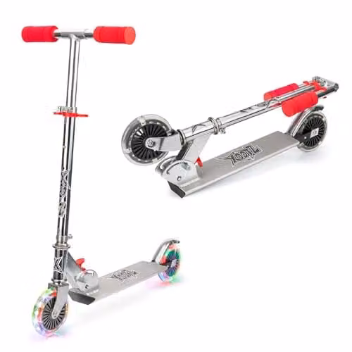 Xootz Red Foldable LED Light Up Scooter