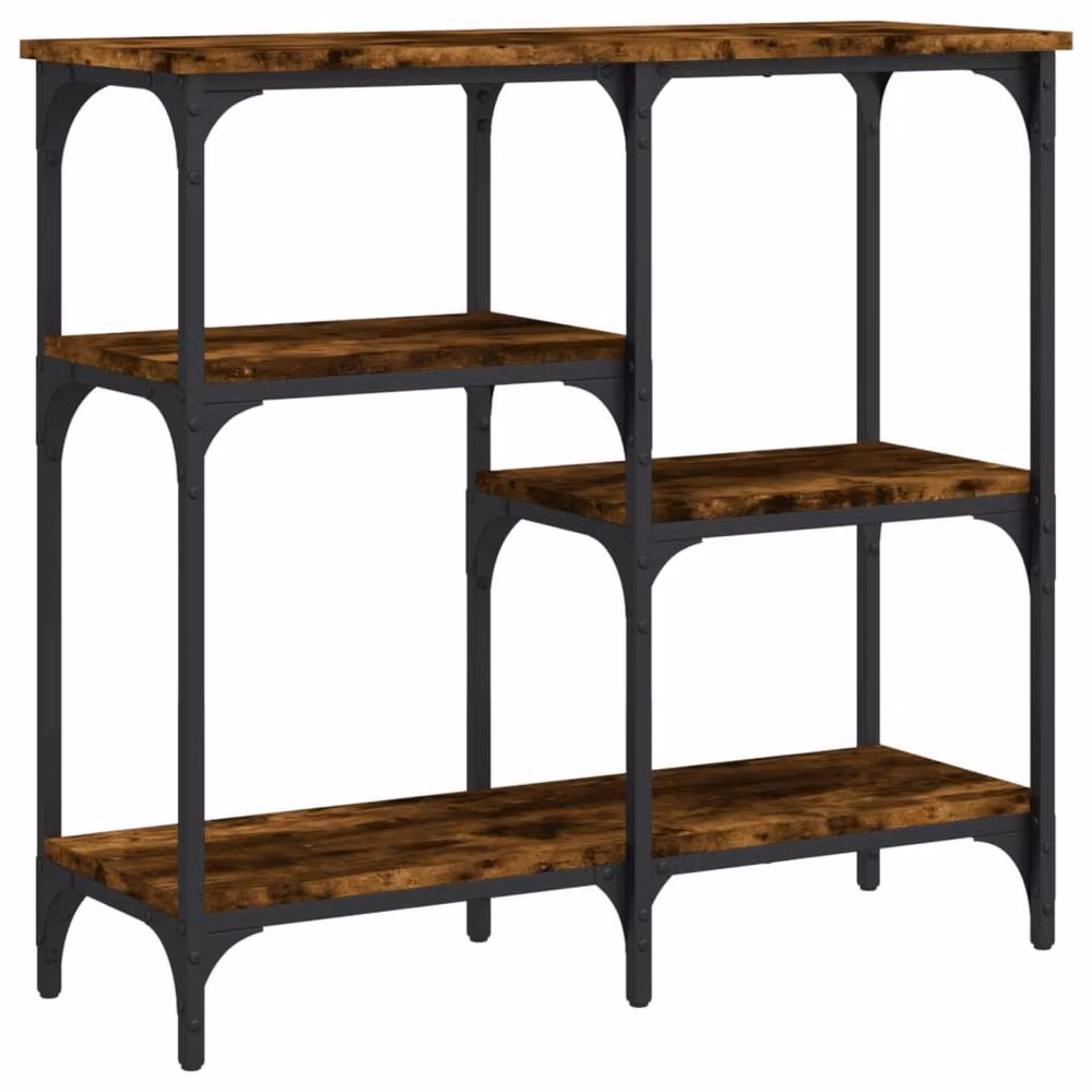 Berkfield Home Decorative Console Table in Smoked Oak Brown, W/D/H: 80 x 29 x 75 cm – 3