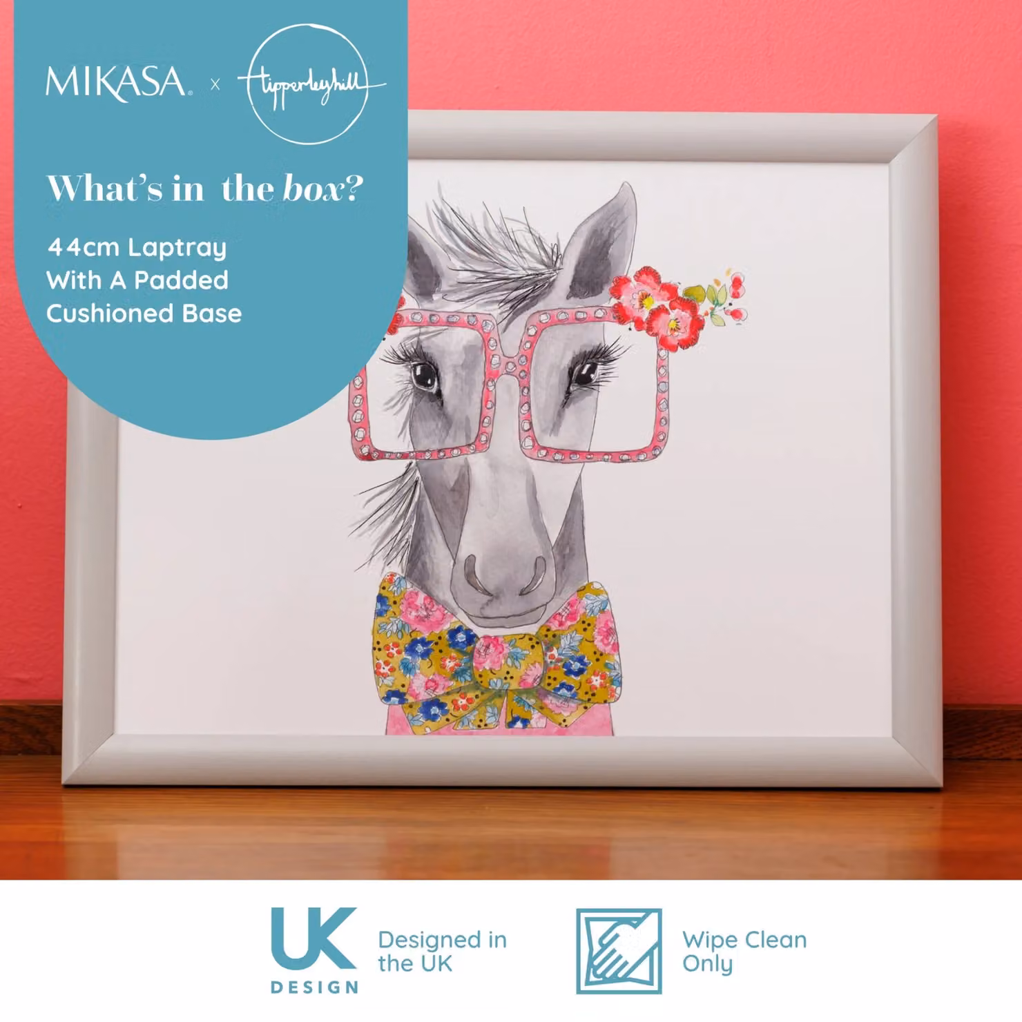 Mikasa White Cushioned Wooden Lap Tray, Width: 44 cm – 4