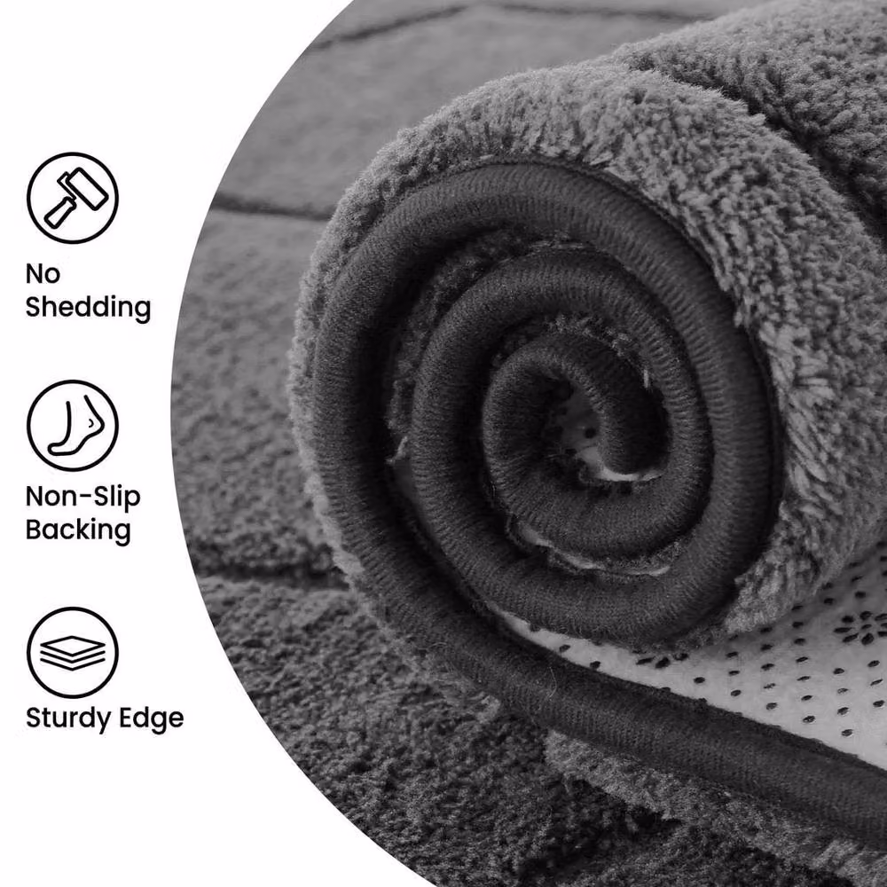 SPETLEK Dark Grey Fluffy Shaggy Rug for Bedroom and Living Room, W: 140 cm, D: 200 cm – 4